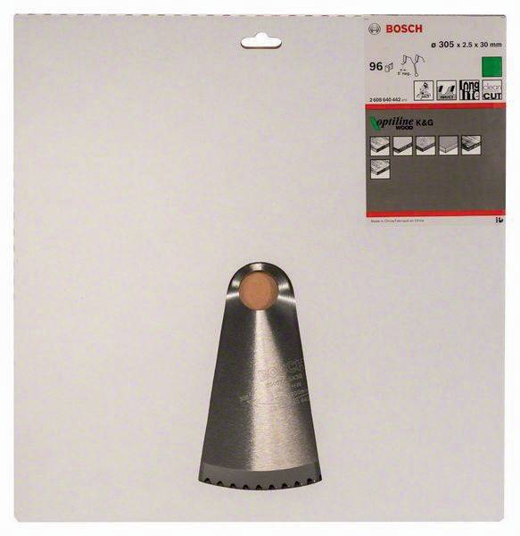 Kreissägeblatt AD 305mm Z.96 WZ/N Bohr.30mm Schnitt-B.2,5mm HM BOSCH