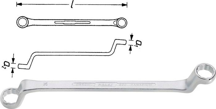 Doppelringschlüssel 630 14x15mm 240mm HAZET