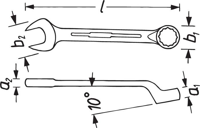 Ringmaulschlüssel 603 SW 22mm L.250mm Form B Spezialstahl HAZET