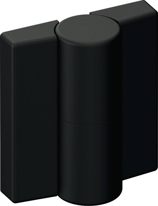 Scharnier DIN li.H.52mm B.47mm PA m.Metalleinleger tiefschwarz,ma HEWI