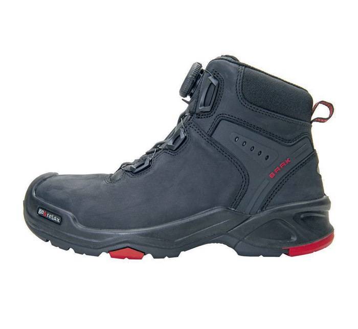 Sicherheitsstiefel Braxton Gr.40 schwarz/rot Leder S3 SRC HRO EN20345 BAAK