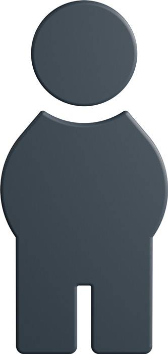 Symbol Mann 801.91B010 PA Farb-Nr.92 B.71,5mm H.150mm S.3mm HEWI