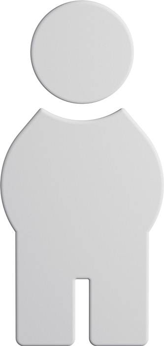 Symbol Mann 801.91B010 PA Farb-Nr.98 B.71,5mm H.150mm S.3mm HEWI