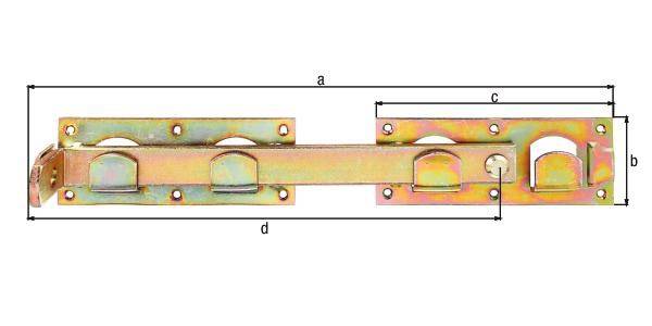 Doppeltorüberwurf L/R verwendbar 423x70x180x333mm Loch-Ø5mm 12 GAH