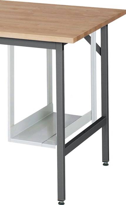 PC-Halter H500xB150-230mm lichtgrau Stahlbl.RAU