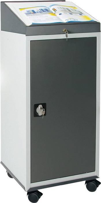 Werkzeugschrankset m.Pultaufsatz H1310xB500xT500mm lichtgrau/anthrazitgrau