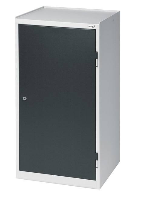Werkzeug-/Beistellschrank H1000xB500xT500mm 1Schubl.,2BD lichtgrau/anthrazitgrau