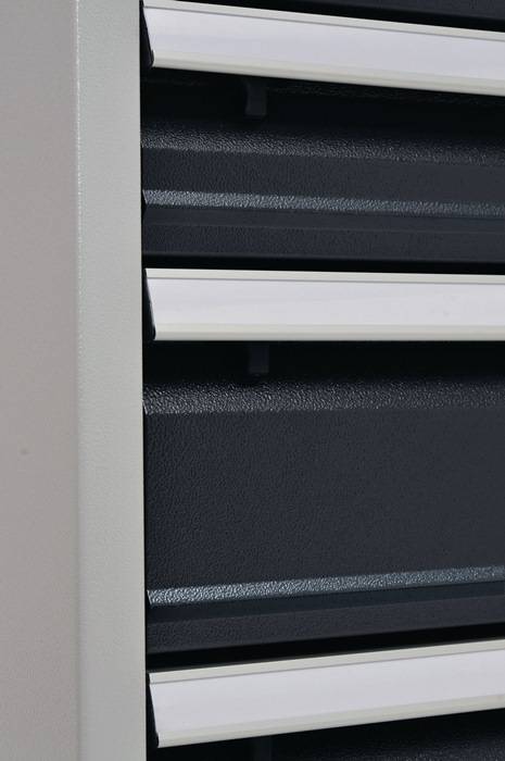 Schubladenschrank H1019xB705xT736mm lichtgrau/grau 6 Schubl.Vollauszug