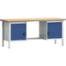 Werkbank PW 700 B2000xT700xH840mm Buche Multiplex grau enzianblau 2Schubl.2Türen Werkbank PW 700 B2000xT700xH840mm Buche Multiplex grau enzianblau 2Schubl.2Türen
