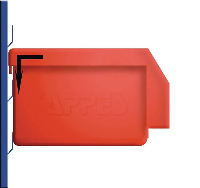 Sichtlagerkasten L290xB140xH130mm PE blau KAPPES