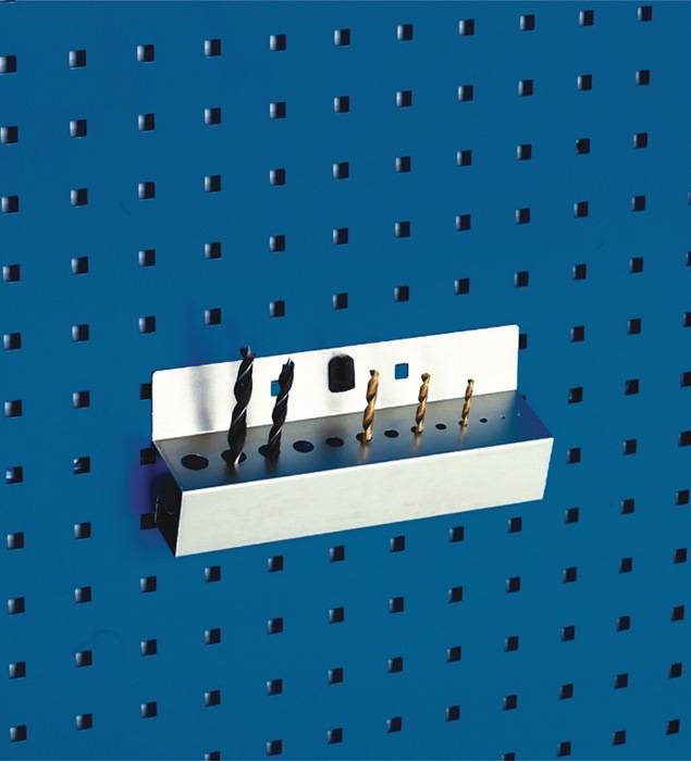 Bohrerhalter B.225mm Anz.Aufnahmen13 (je 1 x D.2-15 mm) f.Lochplatten BOTT