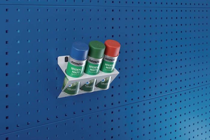 Dosenhalter 3-f.B.225mm D.max.68mm f.Lochplatten BOTT