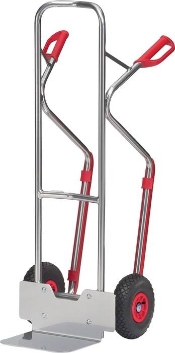 Stapelkarre H.1300mm Schaufel-L250xB320mm Luft-Bereifung Trgf.200kg alu FETRA