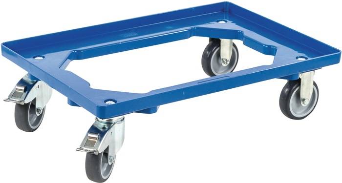 Kistenroller Trgf.250kg Gummi-Bereifung L605xB405mm Ku.blau ALLIT