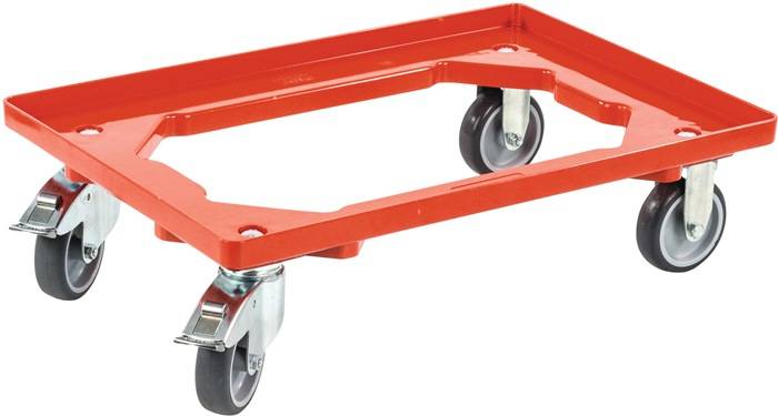 Kistenroller Trgf.250kg Gummi-Bereifung L605xB405mm Ku.rot ALLIT