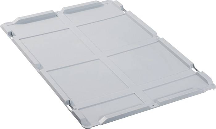 Stülpdeckel PP L600xB400mm grau f.Transportstapelkasten ALLIT