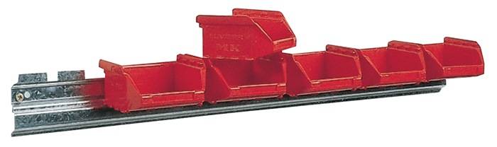 Sichtlagerkastenset H50xB602xT100mm STA verz.m.Sichtlagerkästen 6xMK6 rot MAUSER