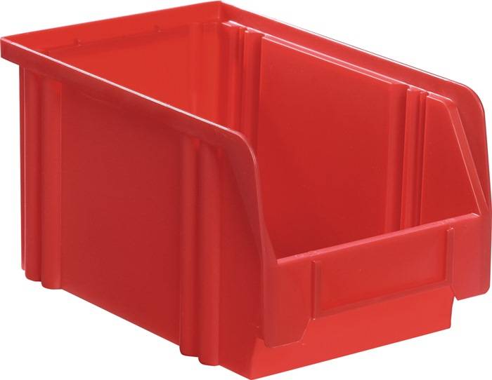 Sichtlagerkasten LK L230/200xB140xH130mm PS rot LA-KA-PE 25 Stück