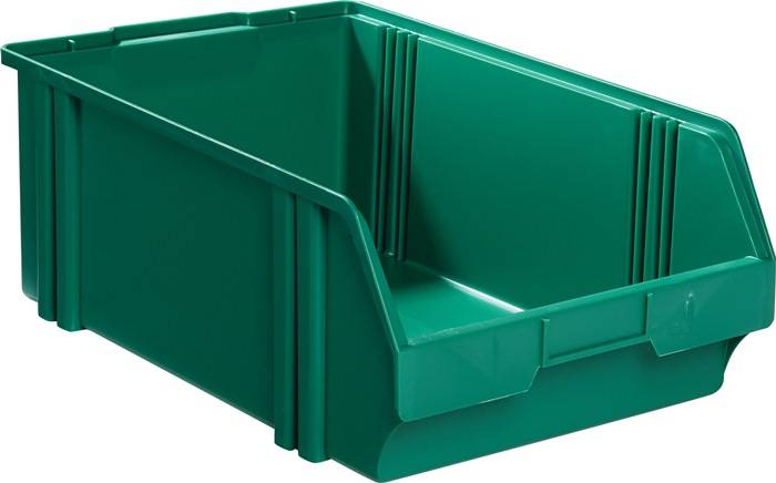 Sichtlagerkasten LK L500/450xB300xH180mm PS grün LA-KA-PE 10 Stück
