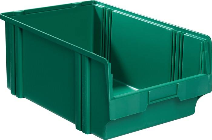Sichtlagerkasten LK L500/450xB300xH200mm PS grün LA-KA-PE 8 Stück
