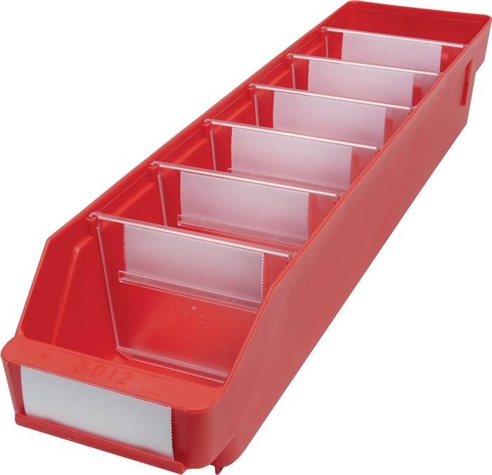 Regalkasten L500xB120xH95mm rot PP 30 Stück