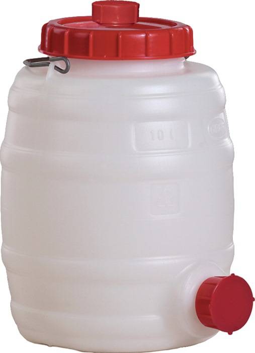 Fass 10l PE weiß 1 Tragebügel Einfüllöffnung-D.120mm GRAF