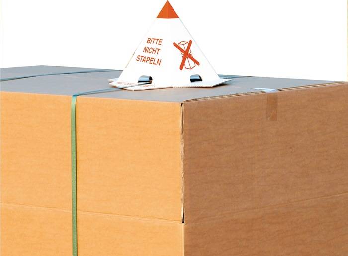 Palettenhütchen 1.25 Wellpappe L205xB205xH235mm einwellig 1-farbig rot 25 Stück