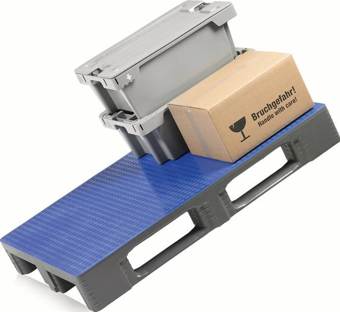 Kunststoffpalette L1200xB800xH160mm 3 Kufen geschl.HDPE CRAEMER