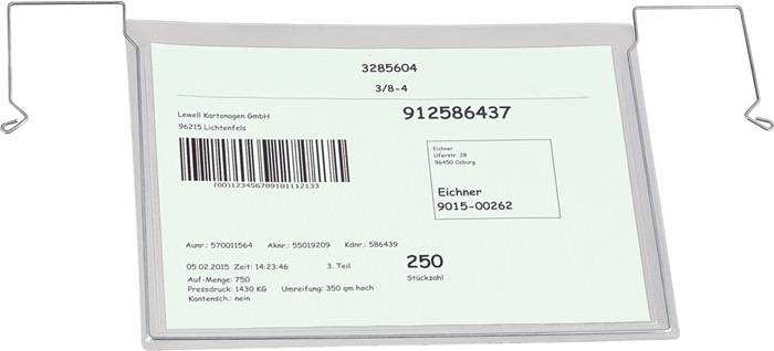 Dokumententasche B330xH245mm DIN A4 quer m.flex.Drahtbügel EICHNER 10 Stück