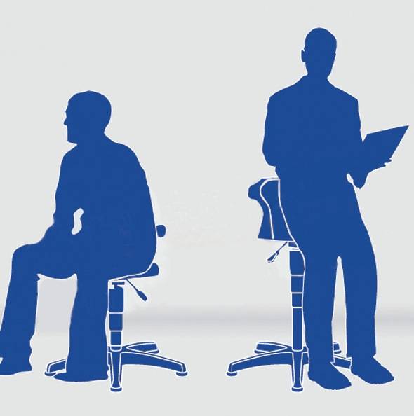 Sitz-/Stehstuhl Flex Integralschaum Sitz-H.510-780mm BIMOS