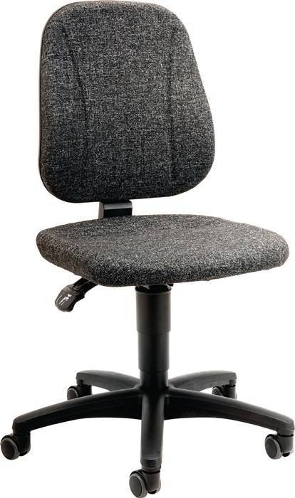 Arbeitsdrehstuhl Unitec Rollen Stoffpolster grau 440-620mm BIMOS