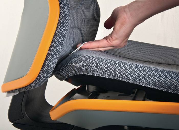 Arbeitsdrehstuhl Neon Rollen o.Polsterelement orange 450-620mm Permanentkontakt