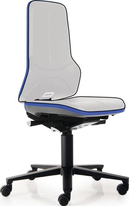Arbeitsdrehstuhl Neon Rollen o.Polsterelement blau 450-620mm Permanentkontakt