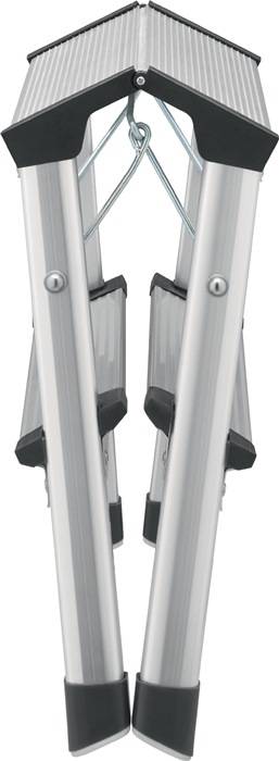 Klapptritt Stufen 2 Plattform-H.400mm Alu.m.Anti-Rutsch-Riffelung HAILO