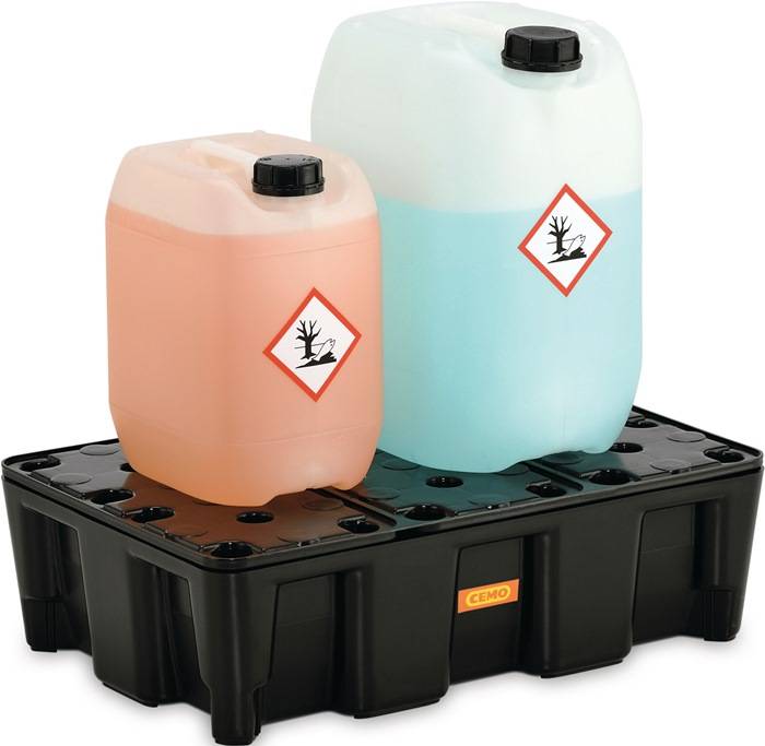 Auffangwanne 25l L600xB400xH180mm PE m.PE-Rost CEMO