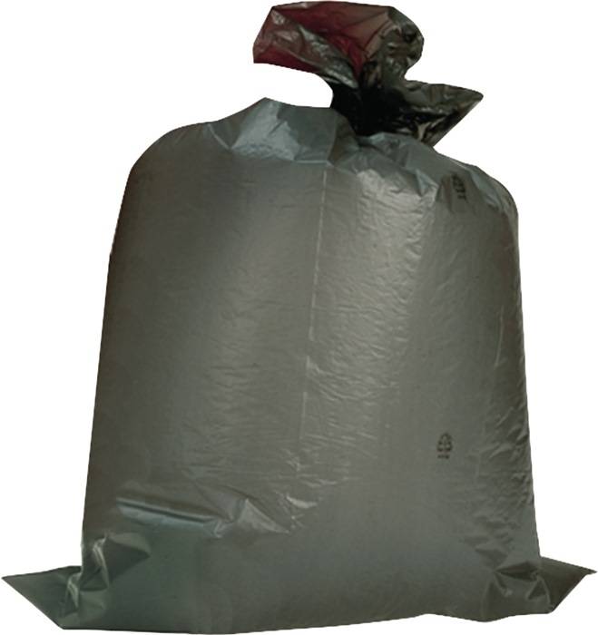 Kunststoffsack 120l LD-PE grau 100 µm B700xL1100mm 150St./Karton