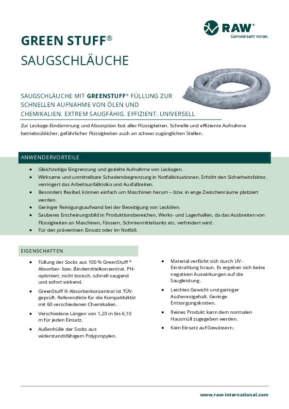 Universalbindeschlauch Green Stuff® L.3m D.7,5cm 8 St.Krt.RAW