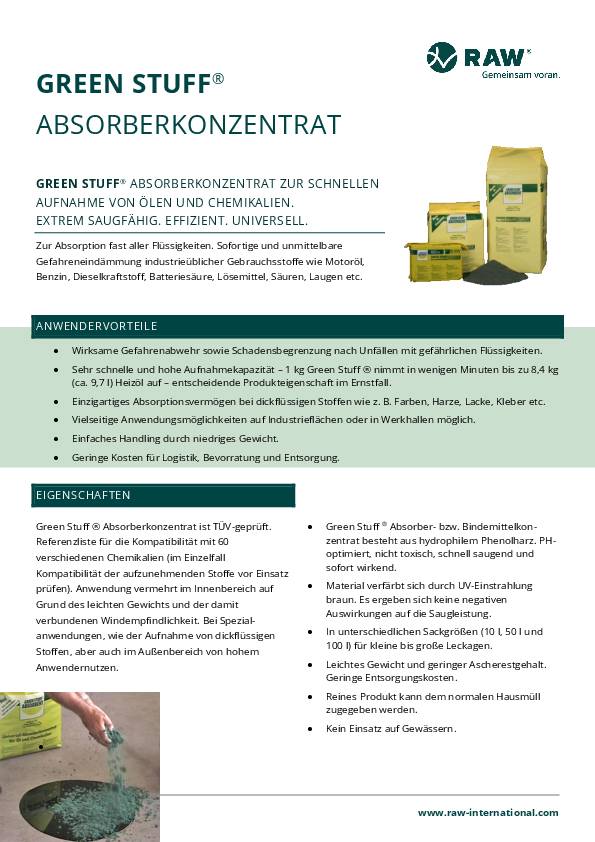 Universalbindemittel Green Stuff® Inh.10l RAW