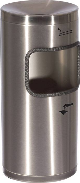 Sicherheitswandascher Ø180xH410mm silberf.Wandmodell TKG