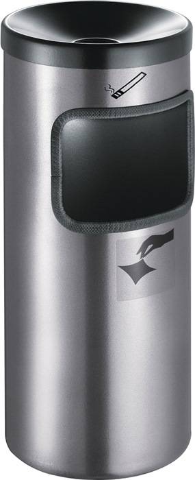 Sicherheitswandascher Ø180xH410mm neusilber m.Kippvorrichtung TKG