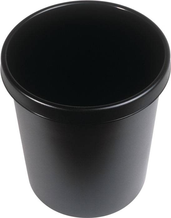 Papierkorb 18l H331xØ315mm m.Griffrand Ku.schwarz 6 Stück