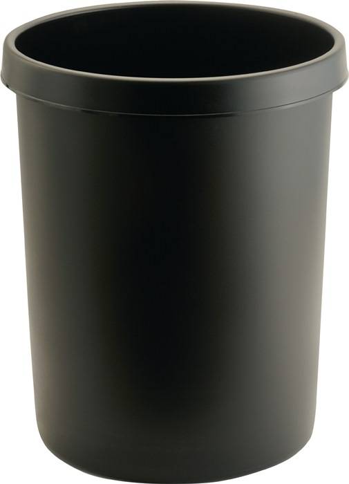 Papierkorb 45l H480xØ390mm m.Griffrand Ku.schwarz