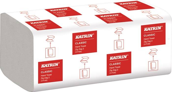 Falthandtuch Katrin Classic ZZ 2 L244xB230ca.mm weiß 2-lagig ZickZack ELOS