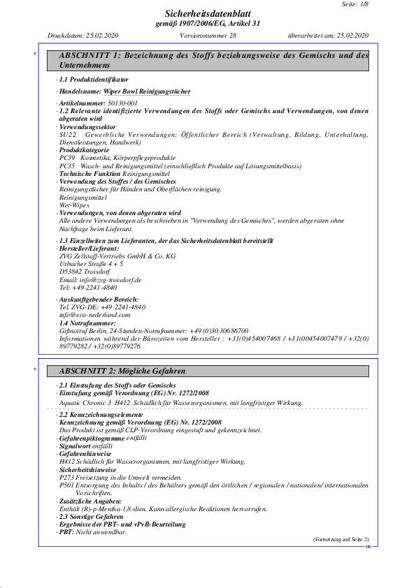 Handreinigungstuch Wiper Bowl Polytex hohe Reinigungskraft 72 Tü.Eimer