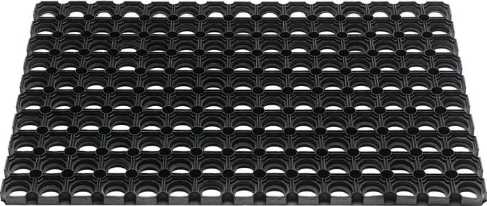 Fußmatte offene Ringe schwarz Gum.L500xB800xS22mm