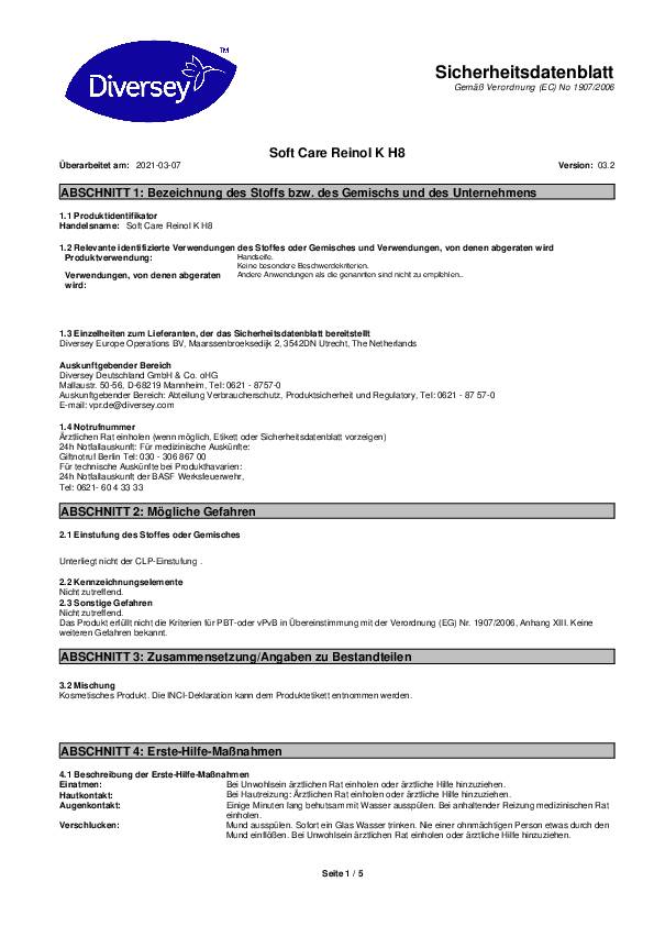 Handwaschpaste Soft Care REINOL K 0,5l frei v.hautaggressiven Bestandteilen