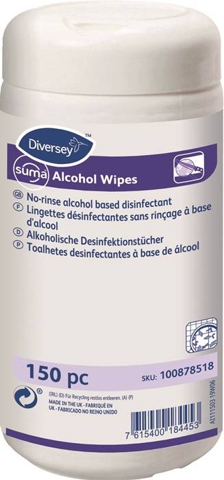 Desinfektionstücher Alcohol Wipes 150 Tü.Dose SUMA 12 Dosen
