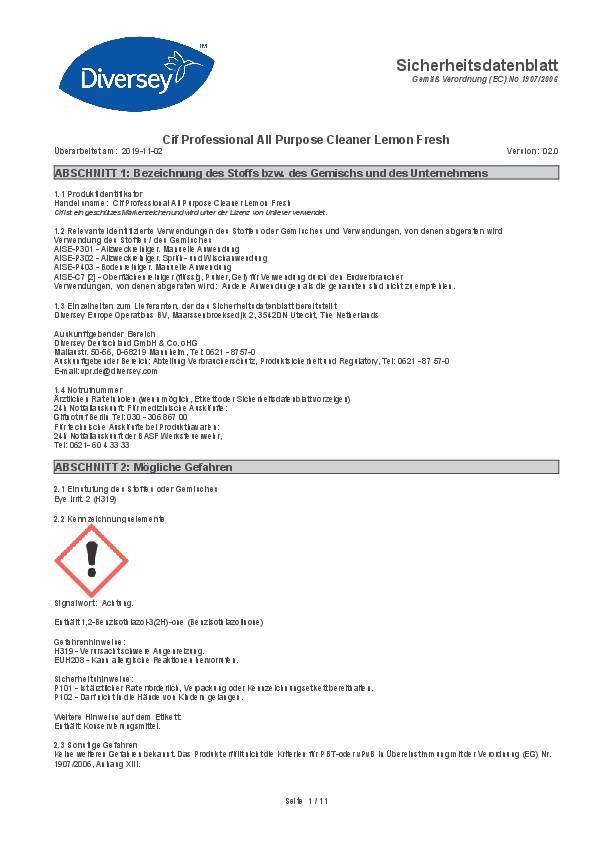 Allzweckreiniger Prof.Lemon-Fresh 5l Kanister CIF