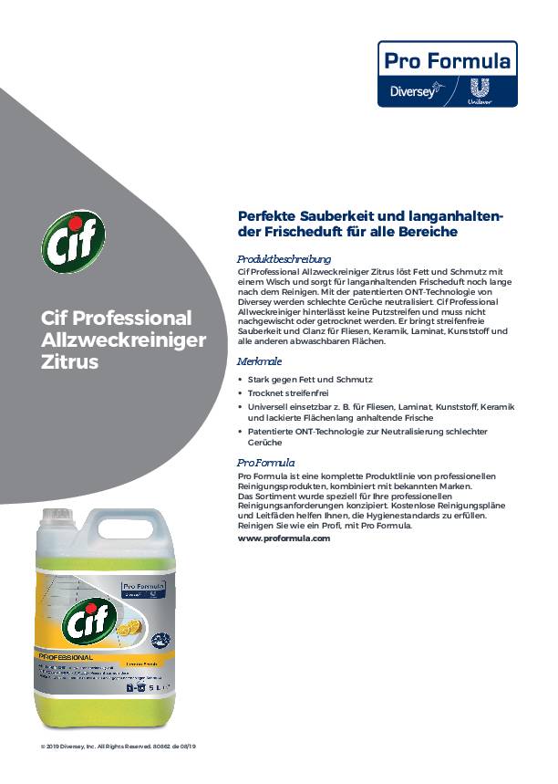 Allzweckreiniger Prof.Lemon-Fresh 5l Kanister CIF