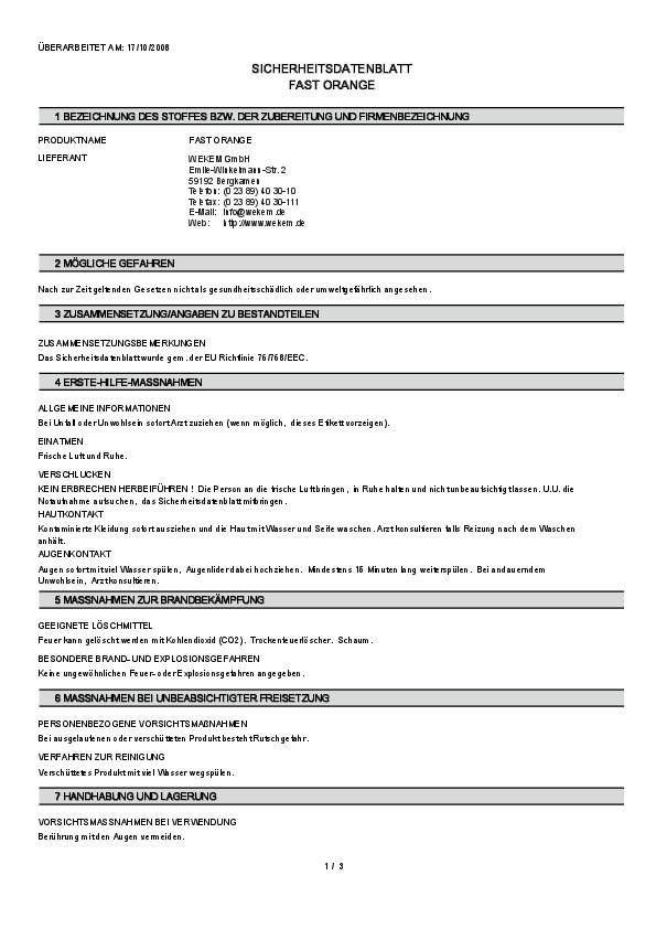 Handreiniger Fast Orange 440ml m.Aloe Vera,Jojobaöl FAST ORANGE